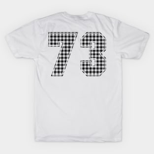 Plaid Number - 73 - Dark T-Shirt